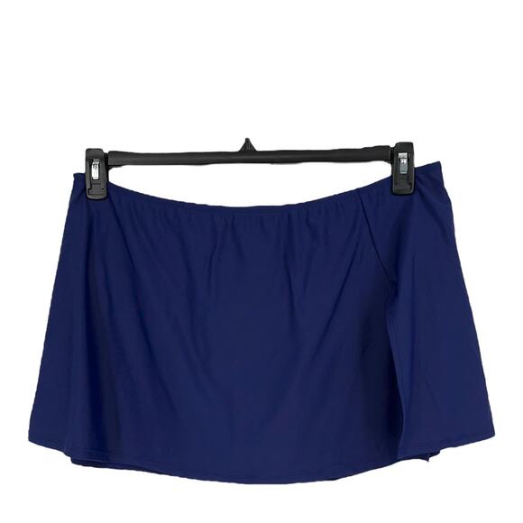 Nicole Miller Studio slit skirt bikini bottom navy size 3X - Picture 3 of 4